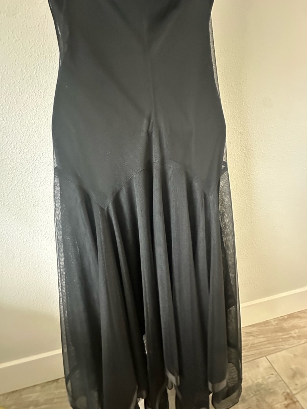 Black Spaghetti Strap Flowy Slip Dress - Picture 9 of 12